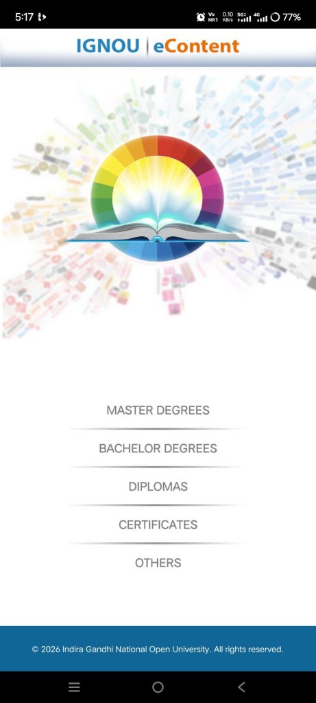 ignou econtent app course6235197284599636791