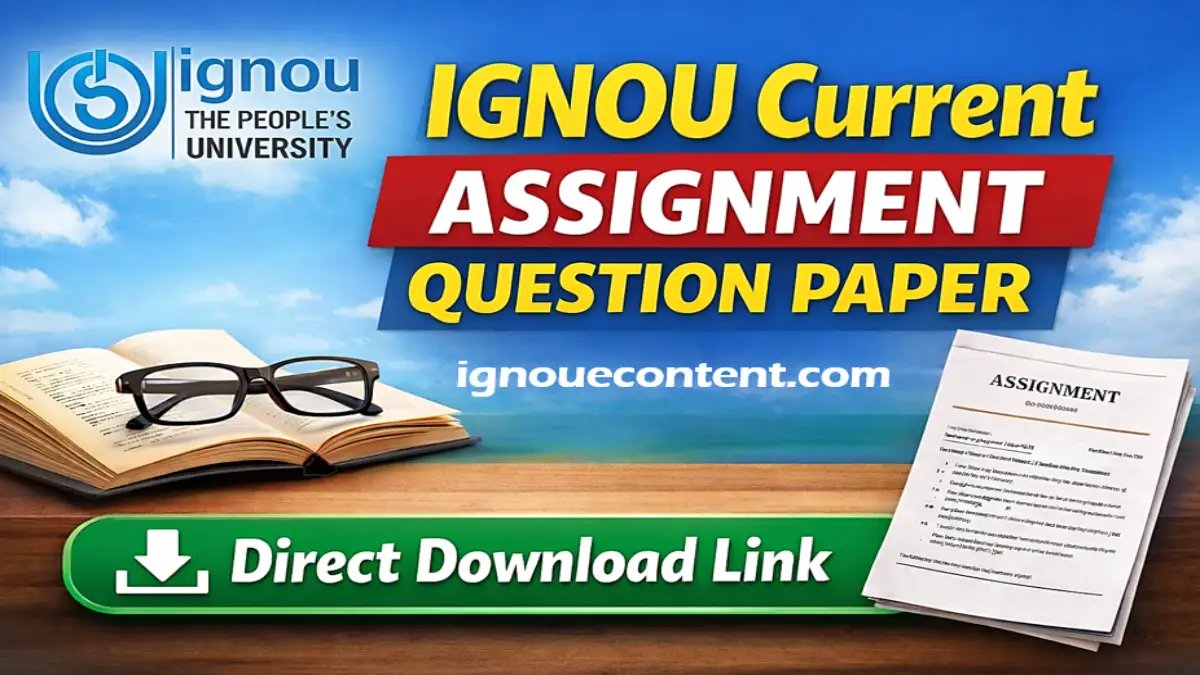 IGNOU Assignment Question Paper